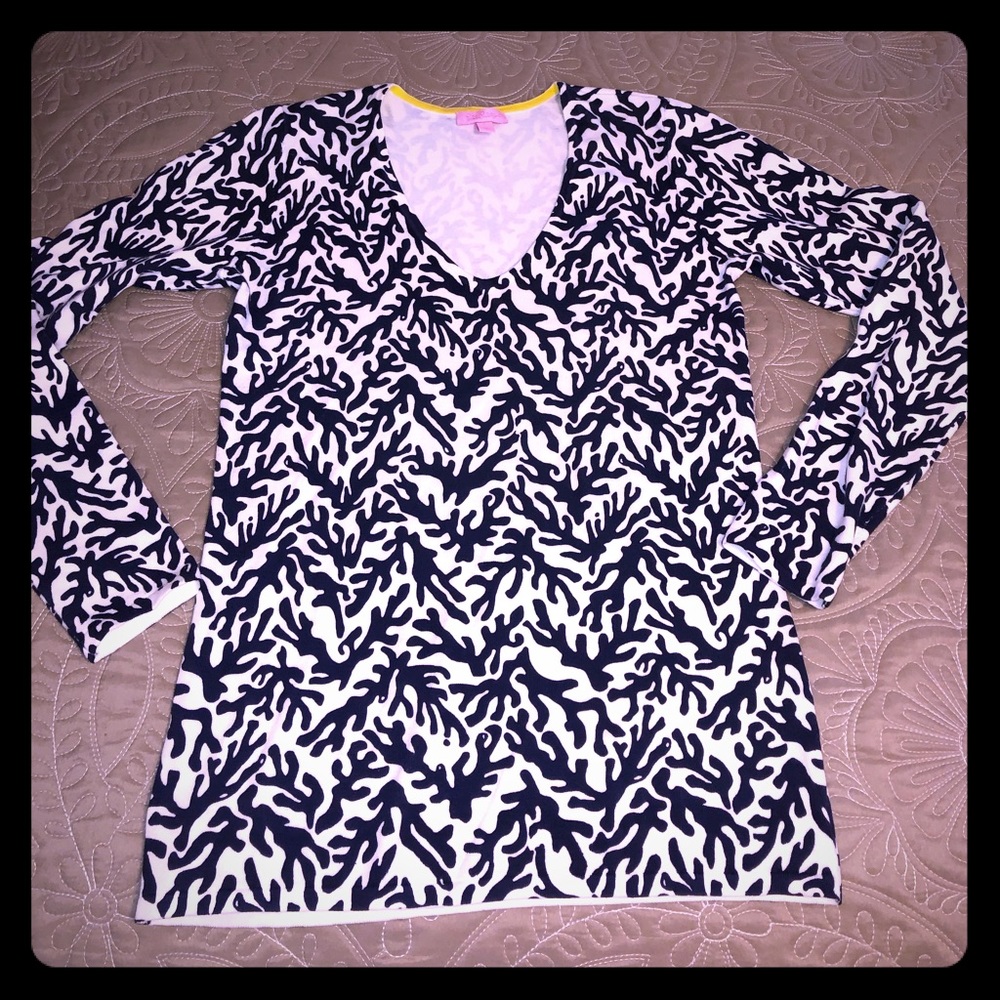 Lily Pulitzer Navy & White Sweater